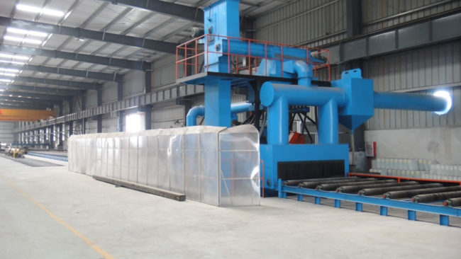 鋼材開平、預(yù)處理、切割下料線